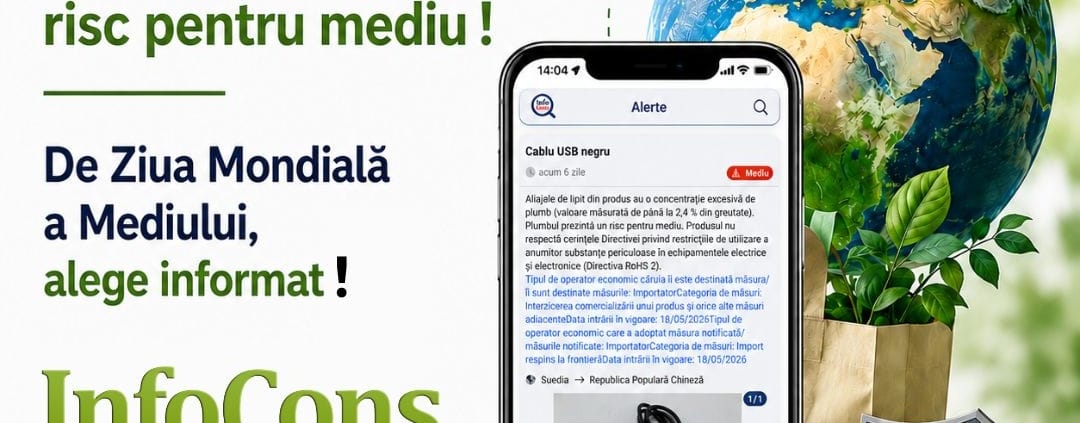 Peste 260 de Alerte europene la produse cu risc pentru mediu ! De Ziua Mondială a Mediului, alege informat ! Fii un Exemplu - Protecția Mediului
