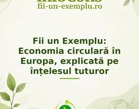 Fii un Exemplu : Economia circulară în Europa, explicată pe înțelesul tuturor