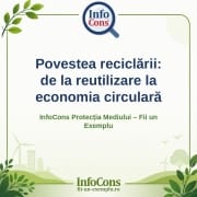 Povestea reciclării : de la reutilizare la economia circulară – InfoCons Protecția Mediului – Fii un Exemplu – Adriana Calcan